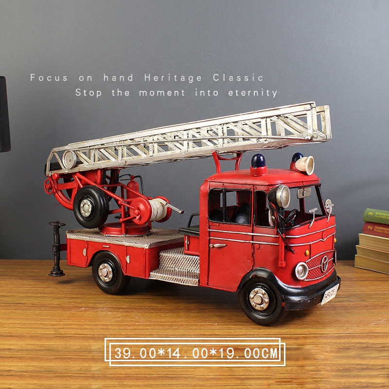 1998-German-Handmade-Red-Fire-Truck-Model
