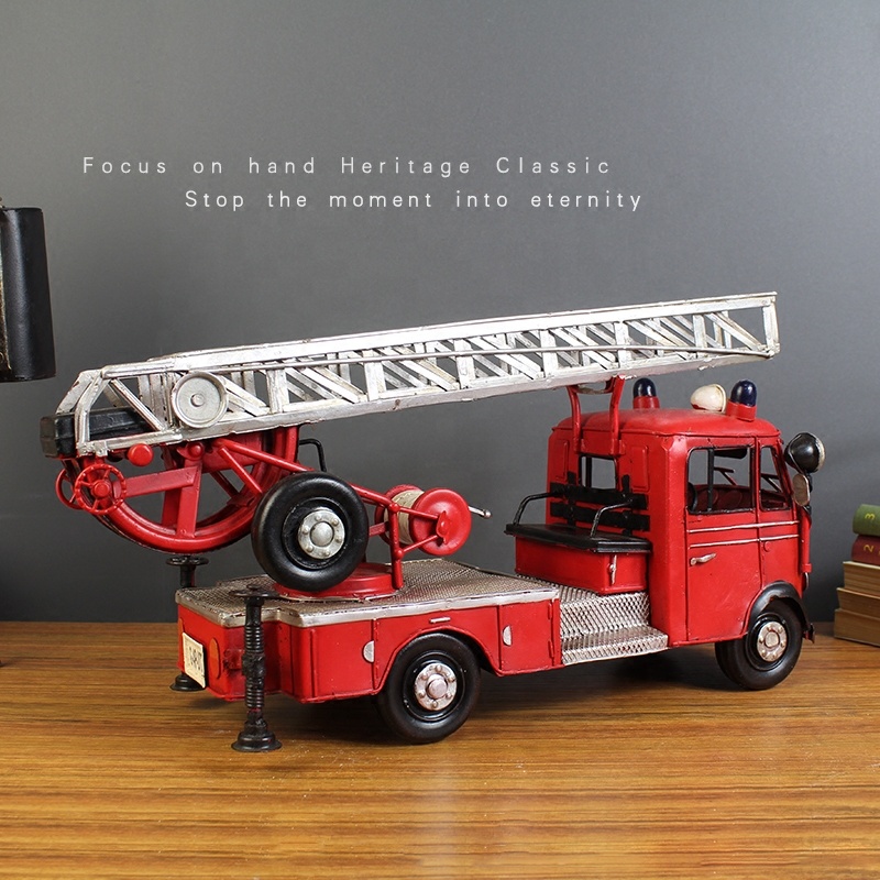 1998-German-Handmade-Red-Fire-Truck-Model