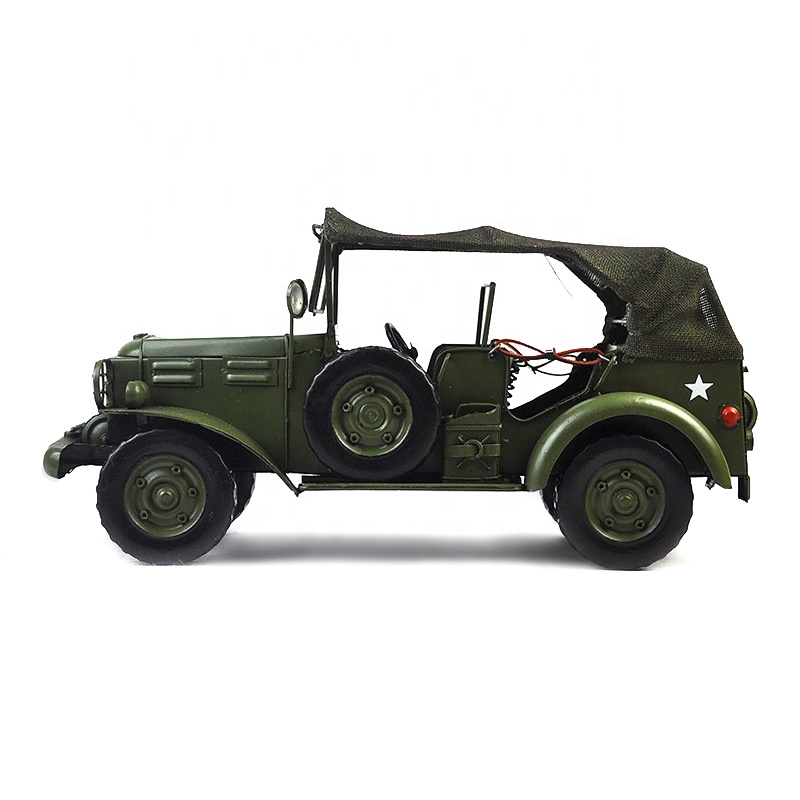 Metal-Handmade-Model-Car-Military-Vehicles-Antique