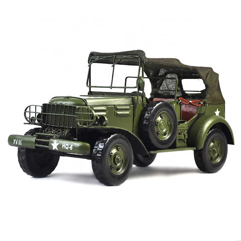 Metal-Handmade-Model-Car-Military-Vehicles-Antique